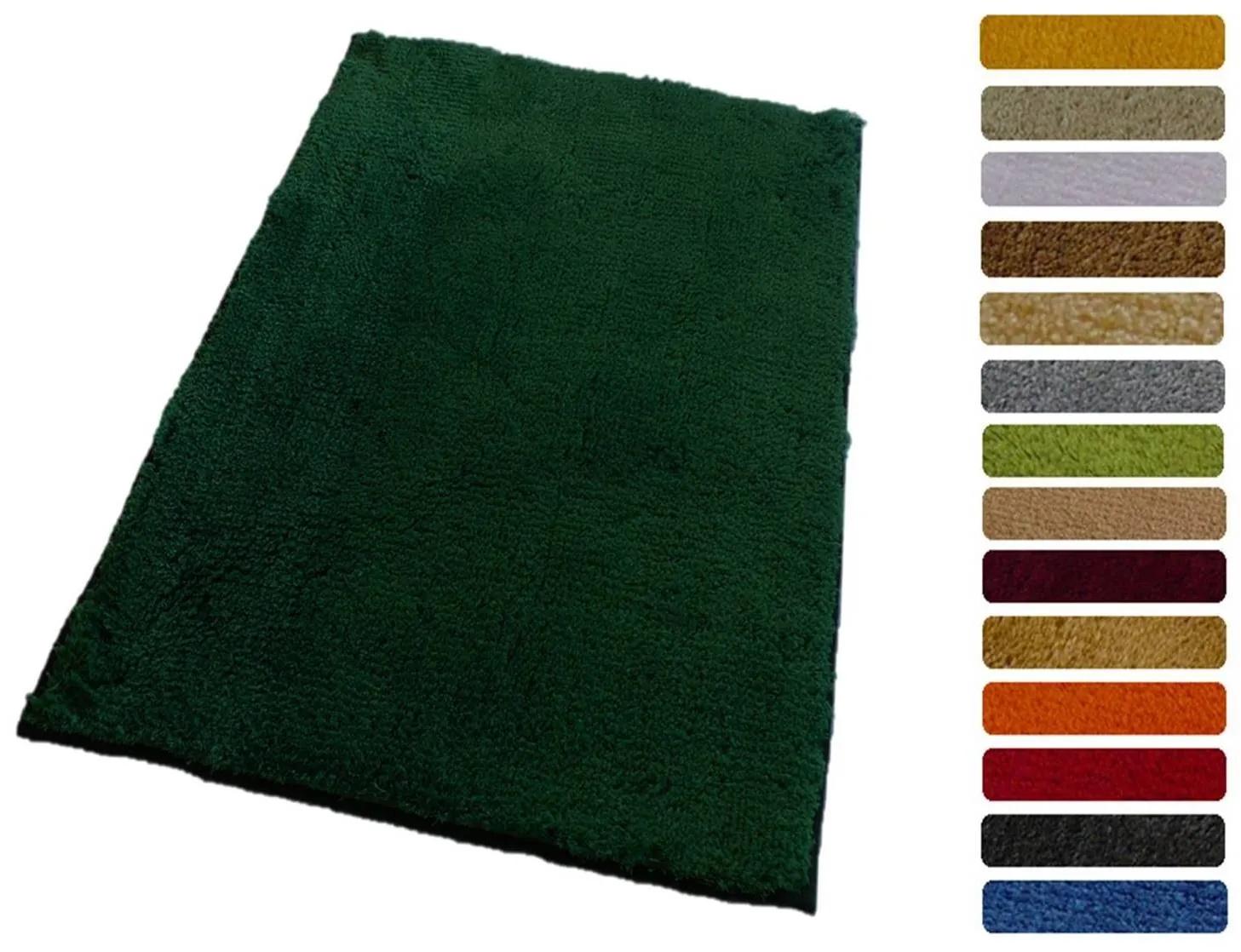 ROUTNER Kúpeľňová predložka COTTON Tmavozelená 20107 - Tmavozelená / 50 x 80 cm 20107