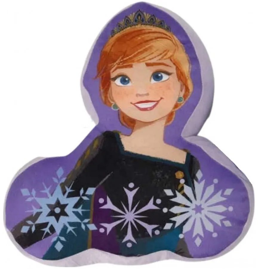 Tvarovaný vankúš Ľadové kráľovstvo - Frozen - motív Anna - 36 x 34 cm