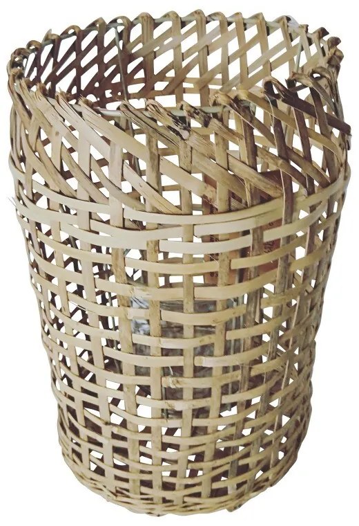 Svietnik z bambusových listov - 30 * 20 cm