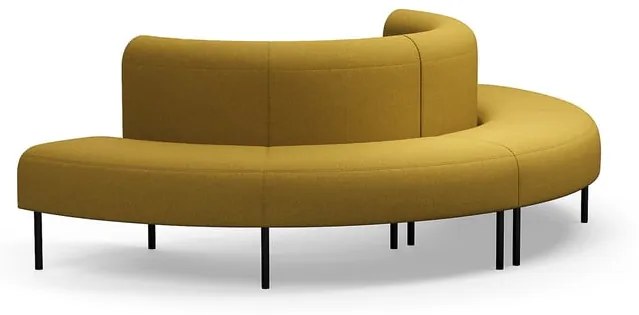 Pohovka VARIETY, vonkajší poloblúk, látka Blues CSII, zlatá