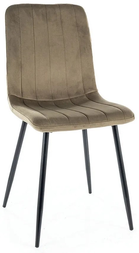 Jedálenská stolička Elen Velvet, olivová