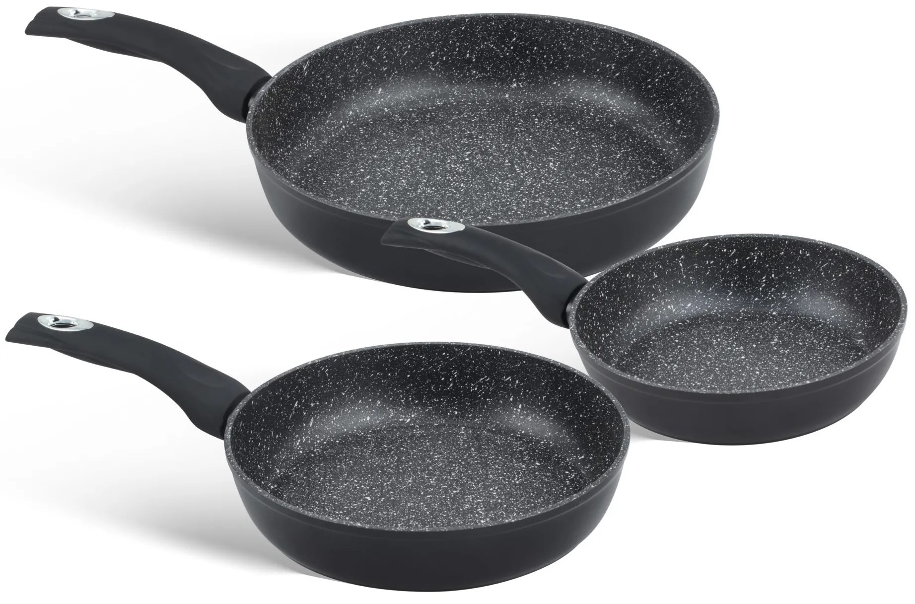 Súprava 3 nepriľnavých panvíc