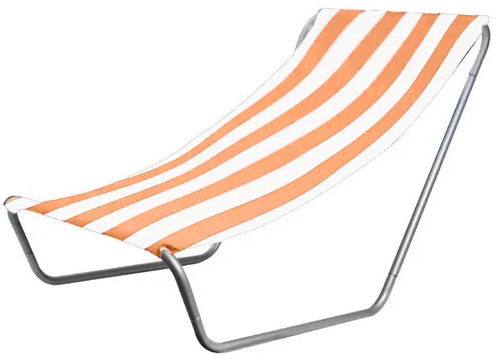 Skladacie plážové ležadlo SAND, oranžové pruhy