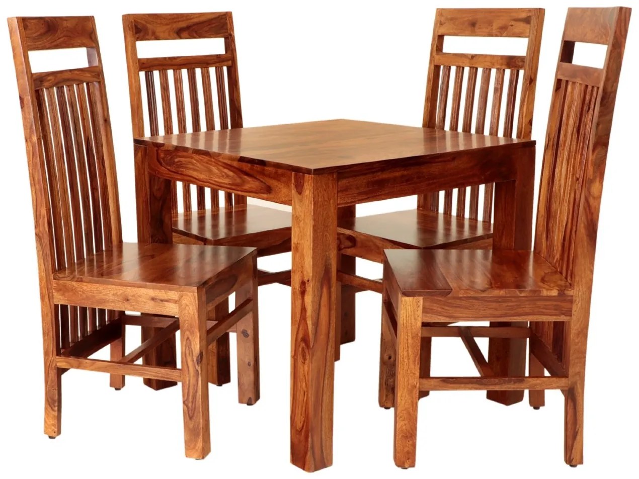 furniture-nabytek.cz - Jedálenská súprava pre 4 osoby Gani z indického masívu palisander