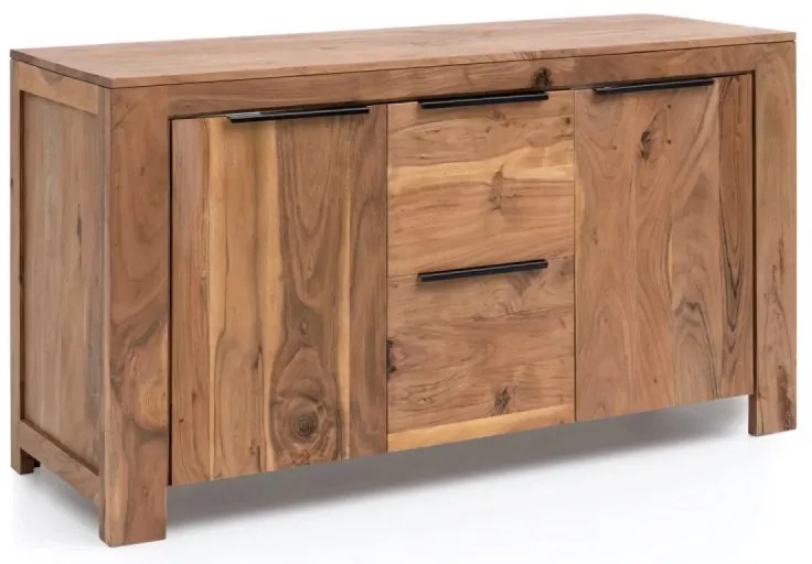 furniture-nabytek.cz - Masívna toaletná skrinka Auckland z akáciového dreva, hnedá, lakovaná