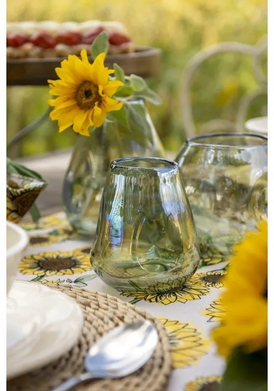 Zelená ručne fúkaná sklenená váza - Ø 10*12 cm