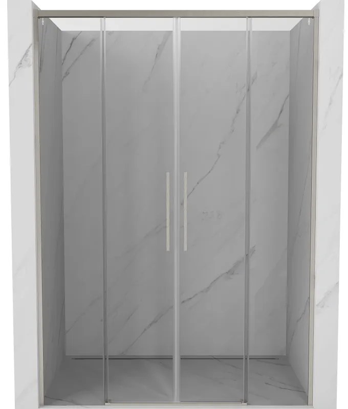 Mexen Rox, posuvné sprchové dvere 150 cm, 8mm číre sklo, oceľový profil, 8C2-150-002-97-00