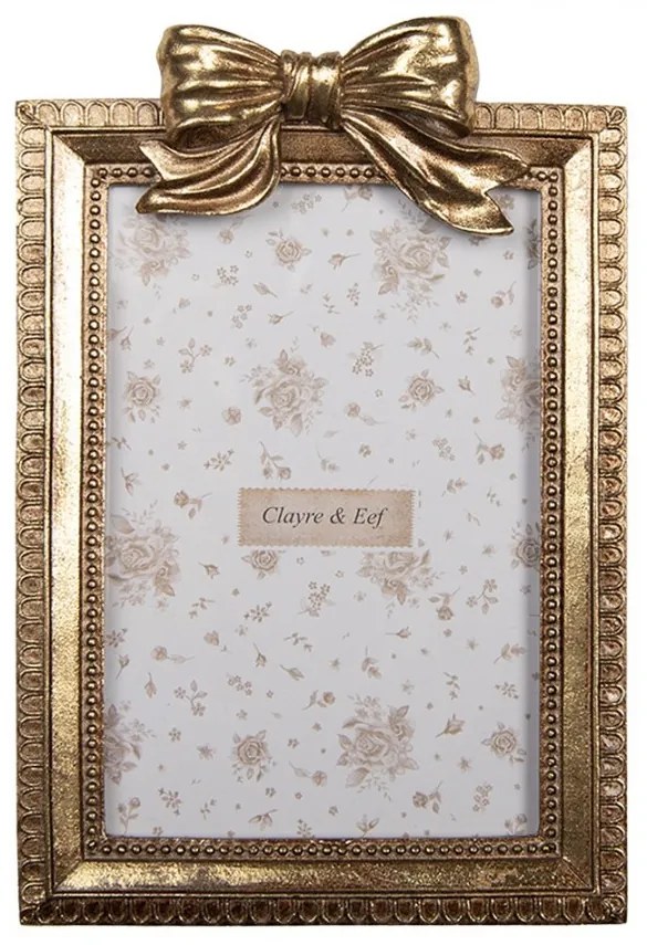 Photo Frame 10x15 Cm Gold Colored Plastic - 20.0 cm