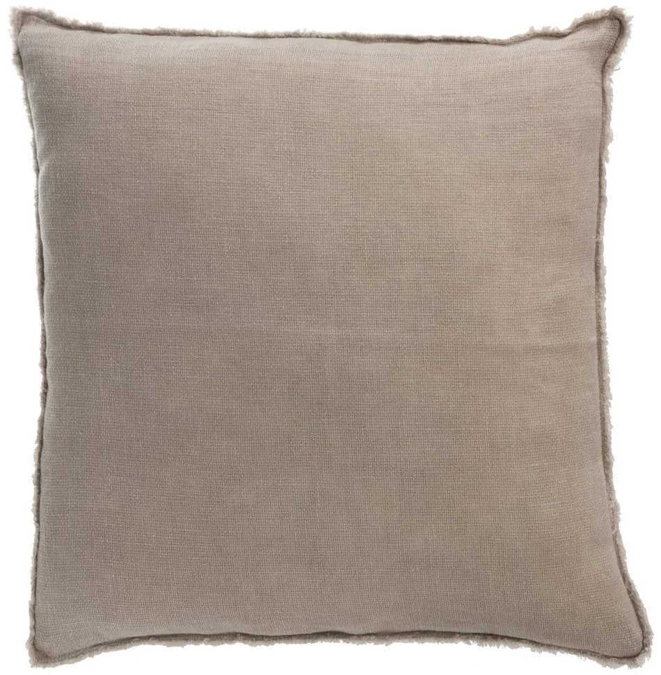 Zelený opraný ľanový vankúš so strapcami Stonewashed - 45*10*45 cm