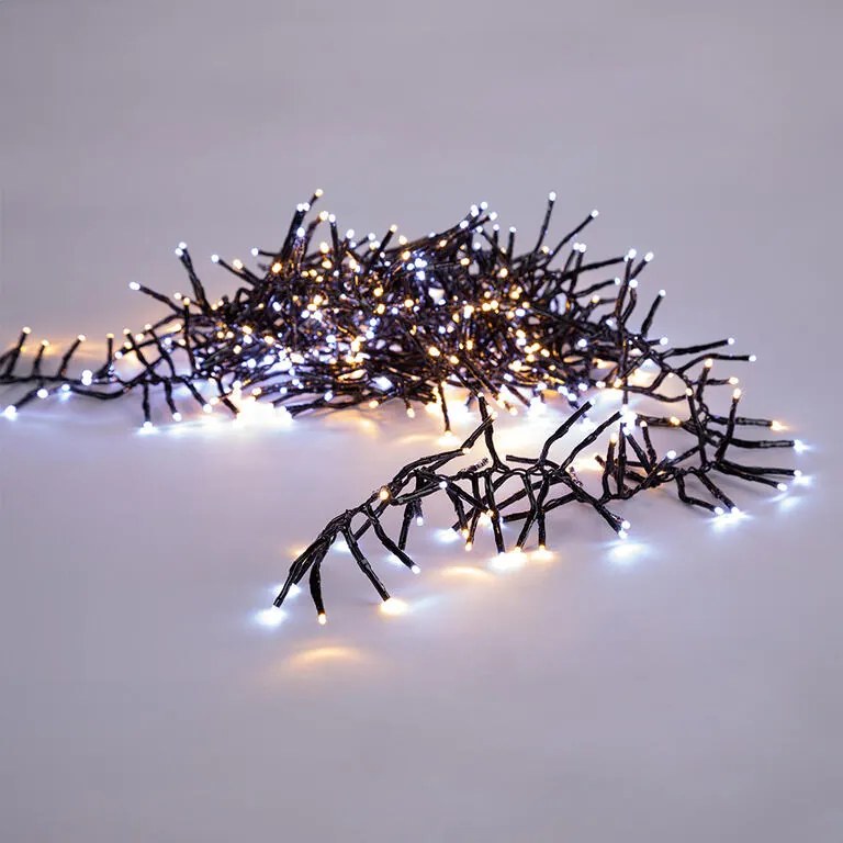 Svetelná reťaz vnútorná / vonkajšia teplá + studená biela 384 LED