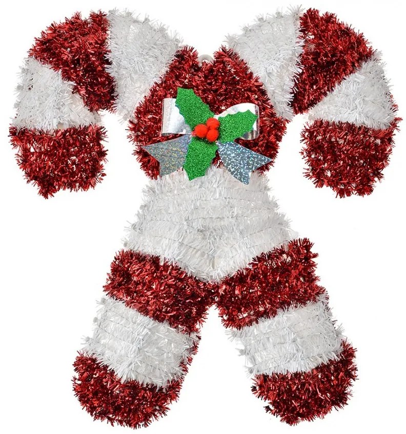 Vianočné dekorácie červeno-bielej cukrovej palice - 32*3*36 cm