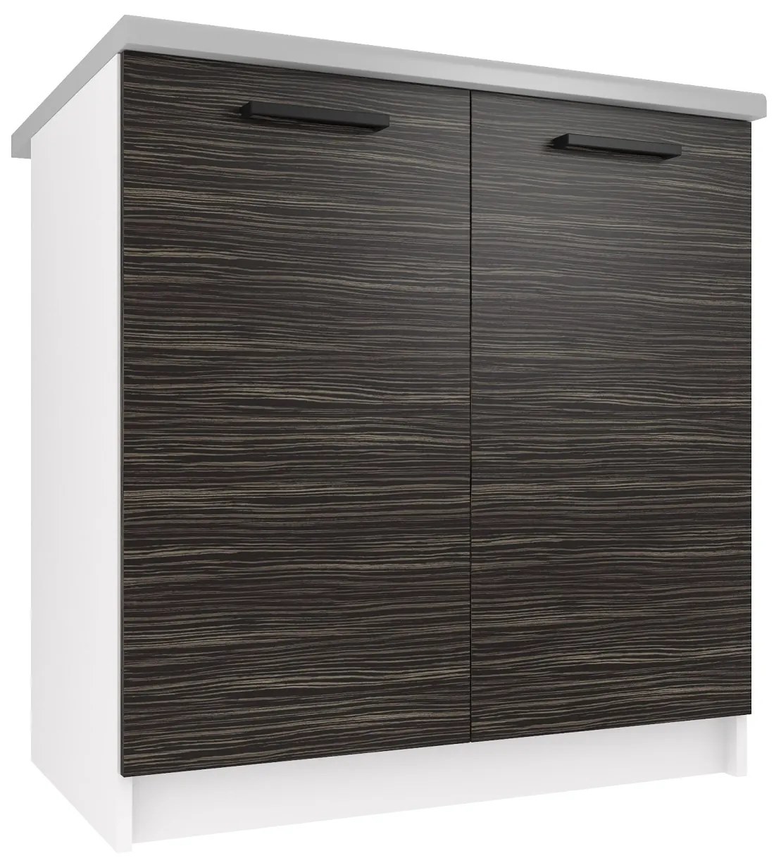 Kuchynská skrinka Belini spodná 80 cm eben kráľovský s pracovnou doskou TOR SD80/0/WT/HK/0/B1