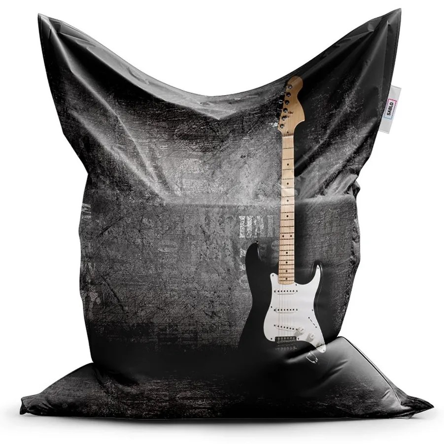 Sedací vak Classic gitara - detský, sivá