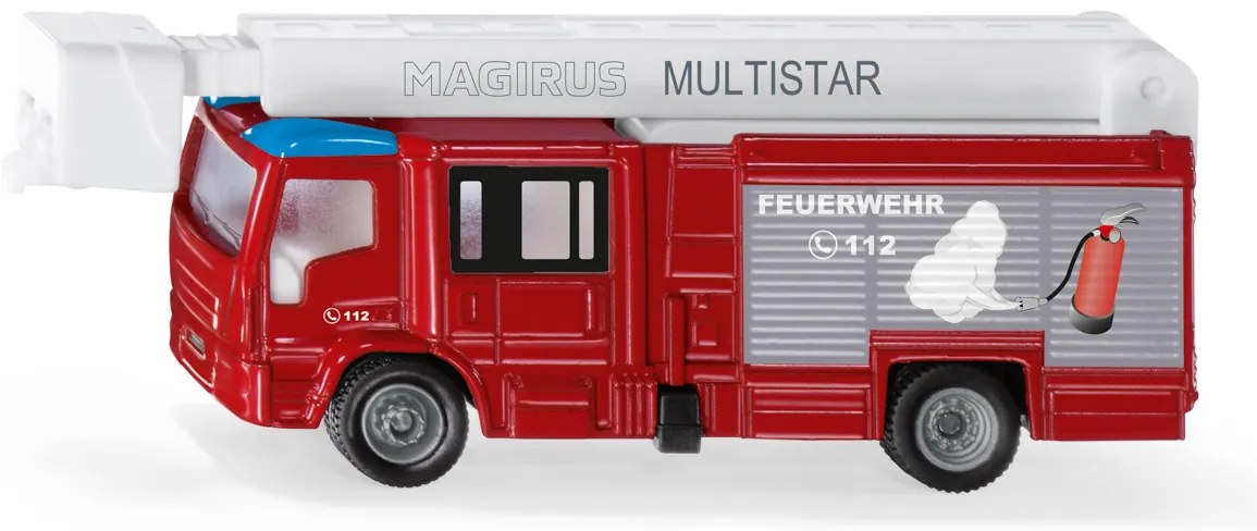 SIKU Super – hasiči Magirus Multistar s teleskopickou plošinou