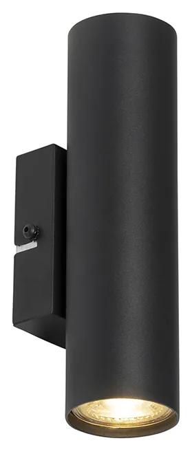 Moderná inteligentná nástenná lampa čierna vrátane 2 Wifi GU10 - Jeana