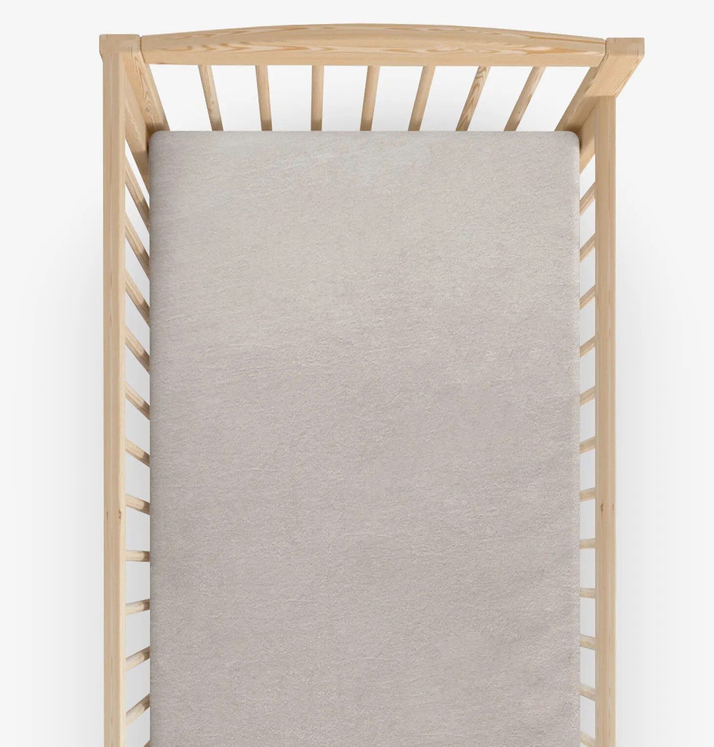 Goldea nepriepustná froté plachta do detskej postieľky - sivohnedá 60 x 120 cm
