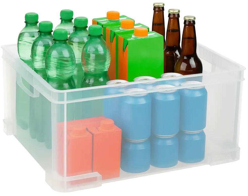 CURVER Úložný box, rovná plastová bednička, stohovateľný AURORA - 53 x 43 x 27cm (51L)