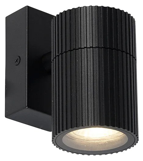 Priemyselné vonkajšie nástenné svietidlo čierne IP44 - Vigo