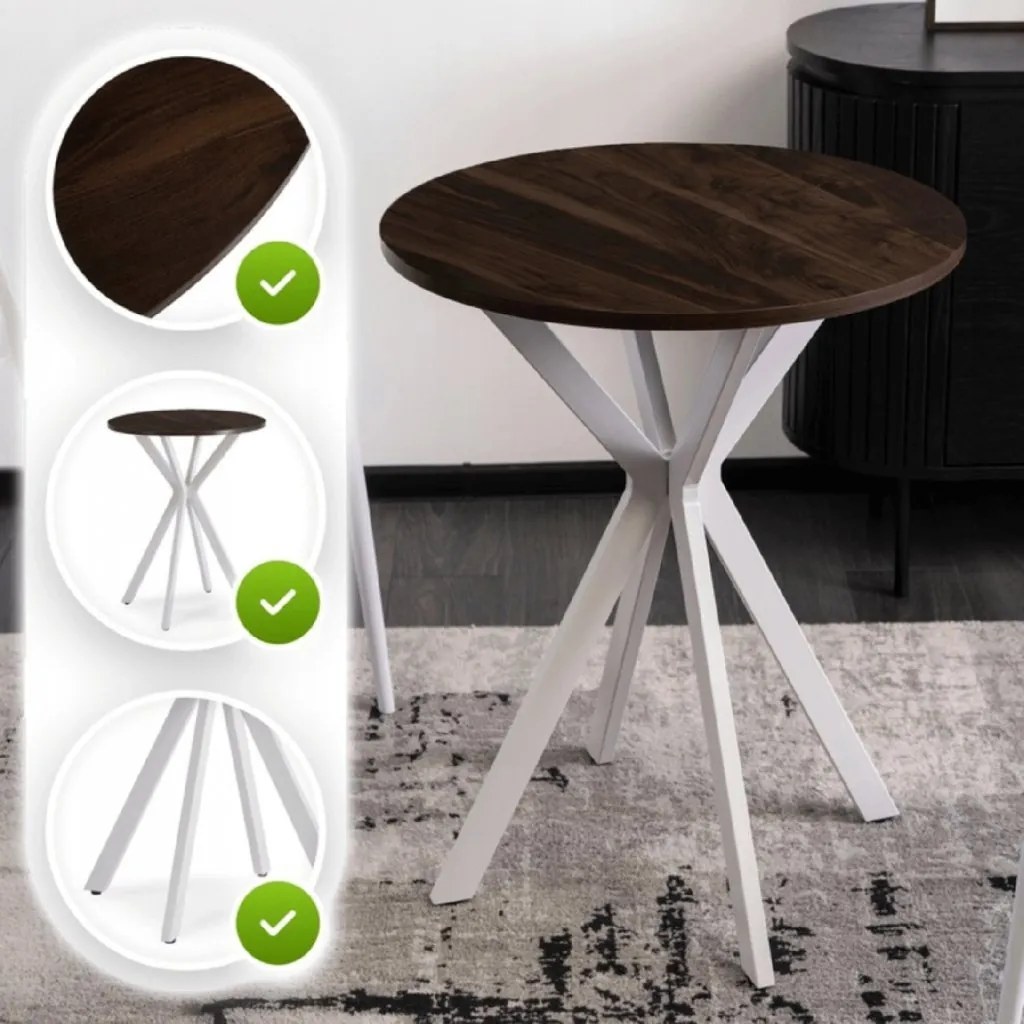 PROXIMA.store - Jedálenský stôl LAUREN FARBA: biela, FARBA NÔH: orech