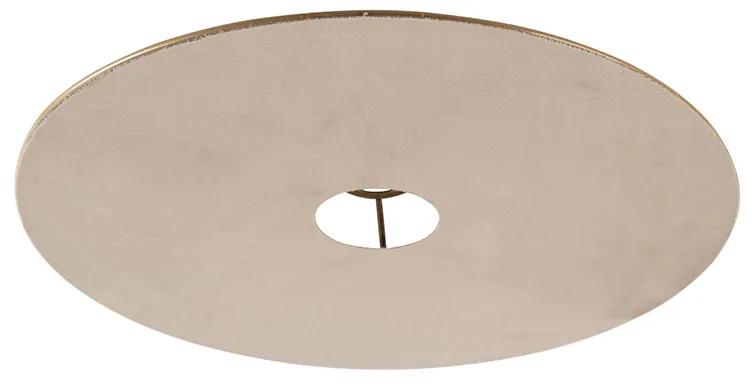 Zamatový plochý tienidlo taupe so zlatom 45 cm