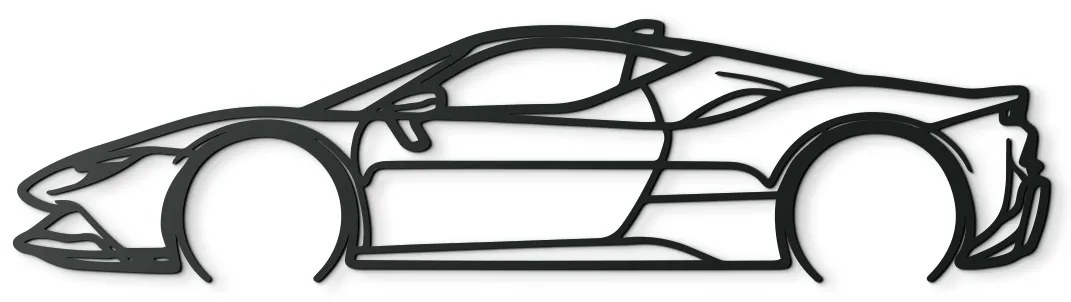 drevko Nálepka Ferrari SF90 Stradale Rozmer obrazu: 22 x 86 cm, Farba dekorácie: Čierna
