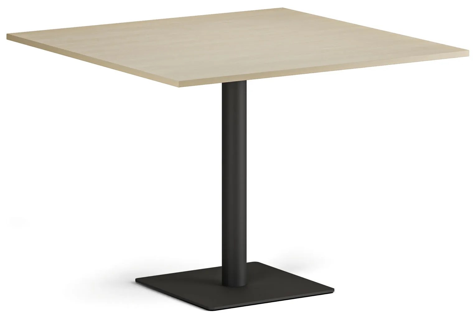 Konferenčný stolík ENZO, 100x100 cm, čierna podnož, breza