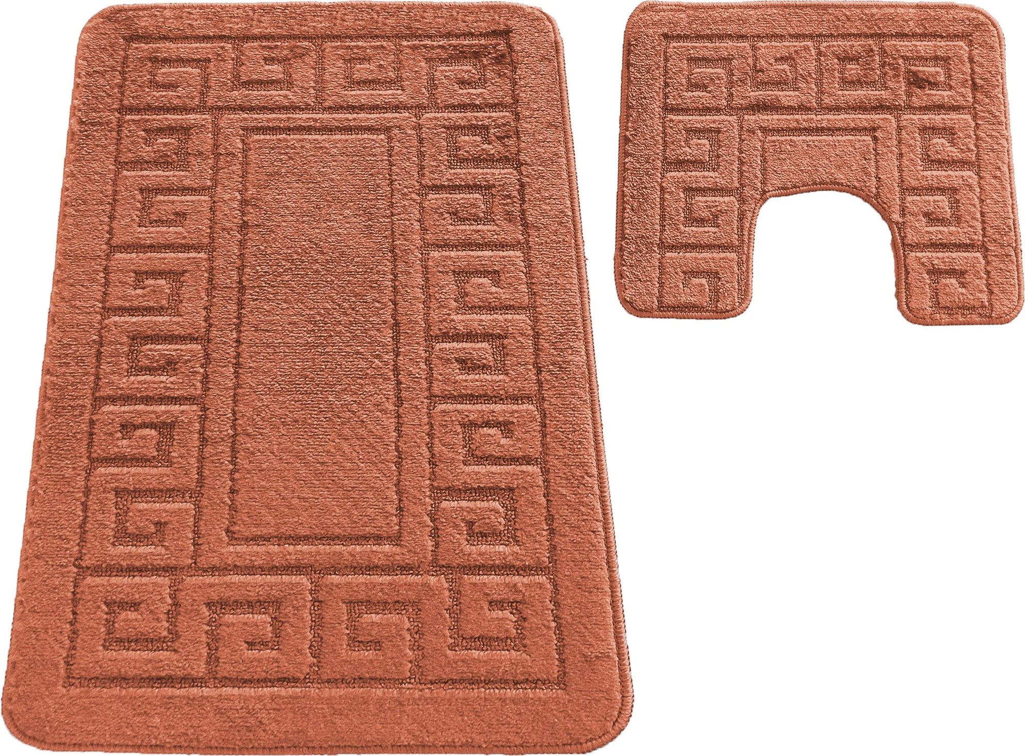 DY Kúpeľňová sada koberčekov s výrezom Montana Ethnic - oranžová