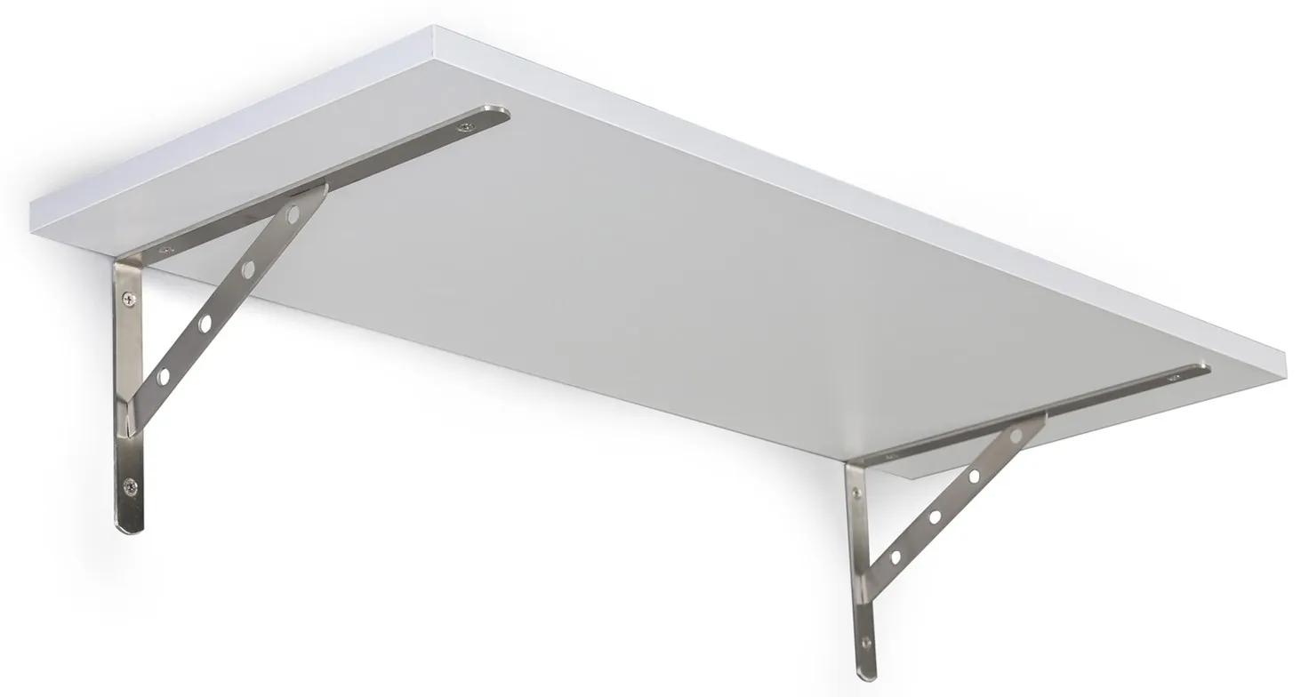Nástenná polica, pevná, 800 x 320 mm, biela