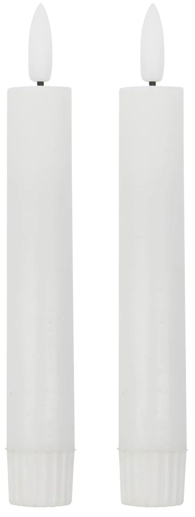 House Doctor Vosková LED sviečka White 16 cm – set 2 ks