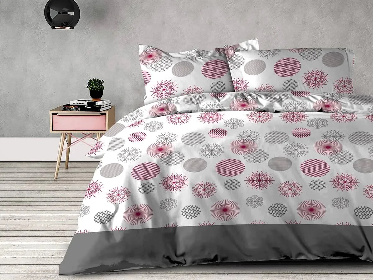 XPOSE® Flanelové obliečky GEMA - biele/sivé