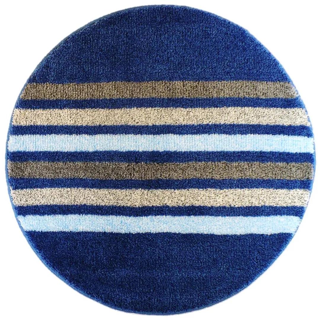 ROUTNER Kúpeľňová predložka RAGUSA Modrá 10203 - Modrá / Kruh Ø 90 cm 10203