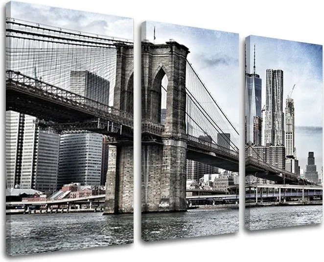 Obraz na stenu 3 dielny MESTO / NEW YORK ME115E30 - 120x80 cm