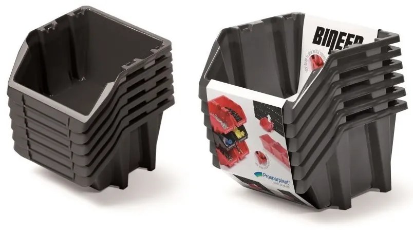 Kistenberg Set úložných boxov 6ks ??BINEER SHORT SET 214x198x238 čierny