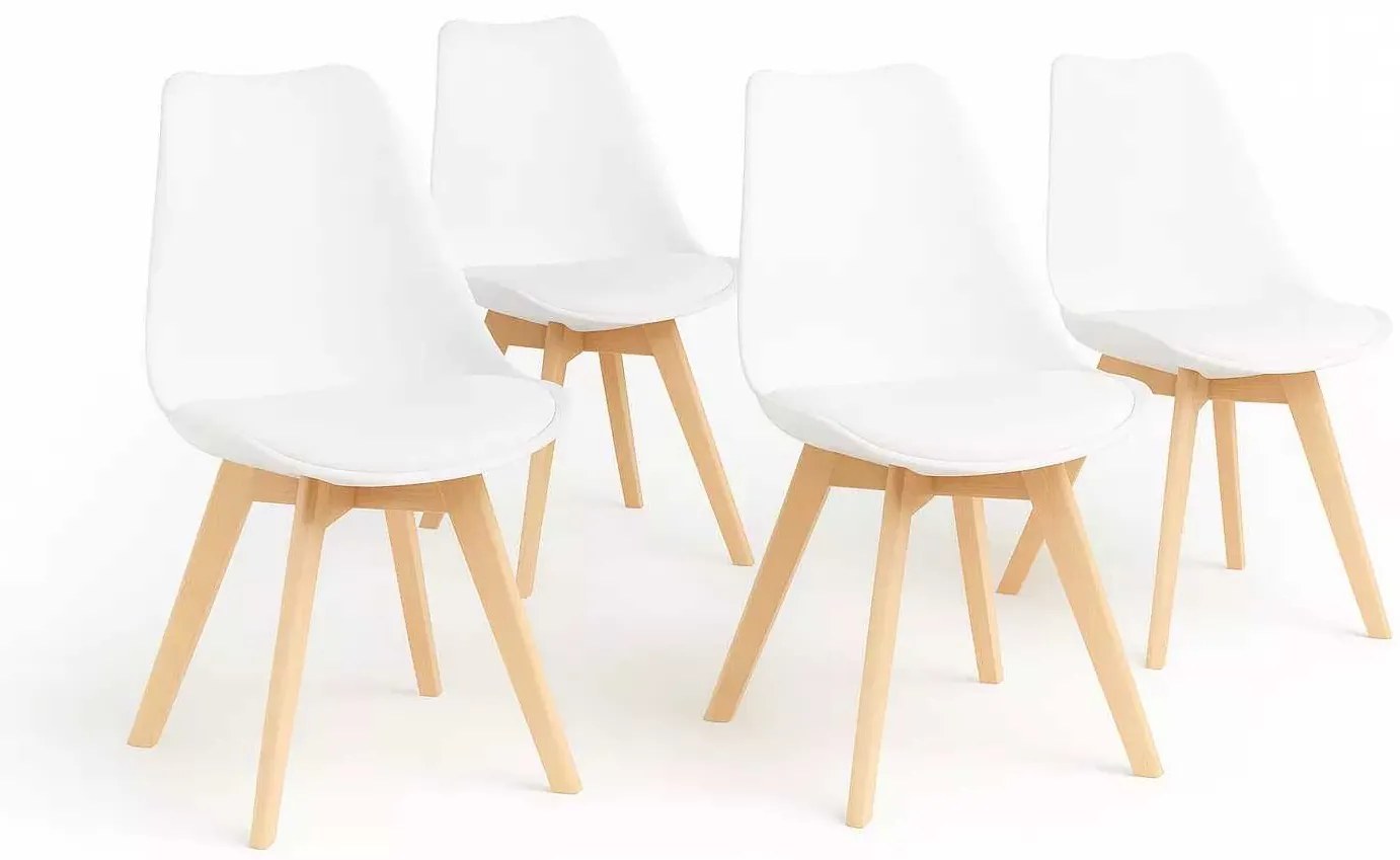 LuxuryForm DESIGN Jedálenská stolička BALI - biela - SET 4 kusy