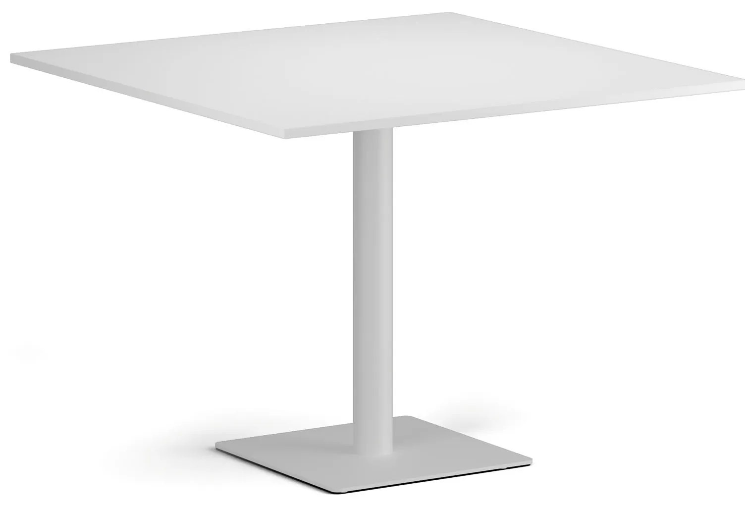 Konferenčný stolík ENZO, 100x100 cm, biela podnož, biela