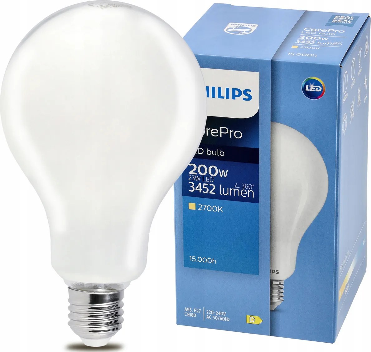 LED žiarovka Philips E27 - 23W - 3452lm - 2700k Corepro Premium