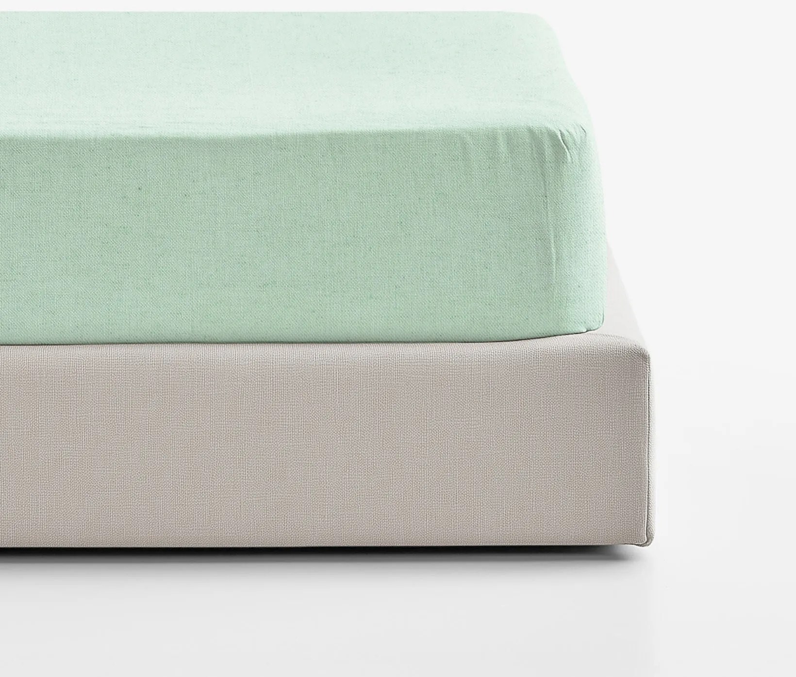Goldea napínacia plachta z ľanovej zmesi - svetlo mätová 80 x 160 cm