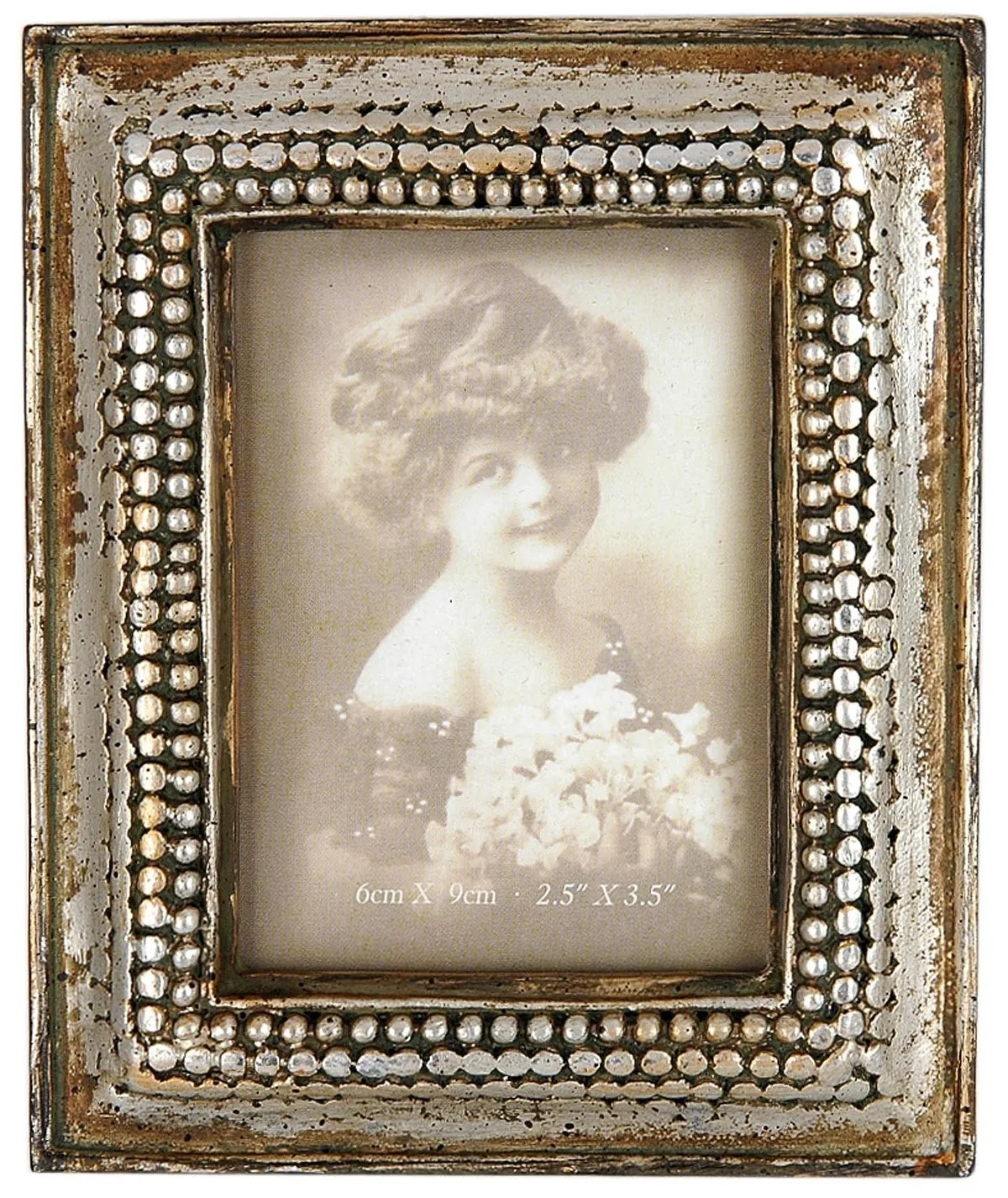 Strieborný fotorámček Antik - 10 * 13 cm / 6 * 9 cm