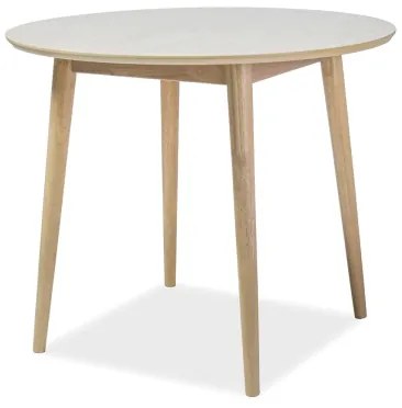 Jedálenský stôl s doskou v dekore dub NELSON 90X90