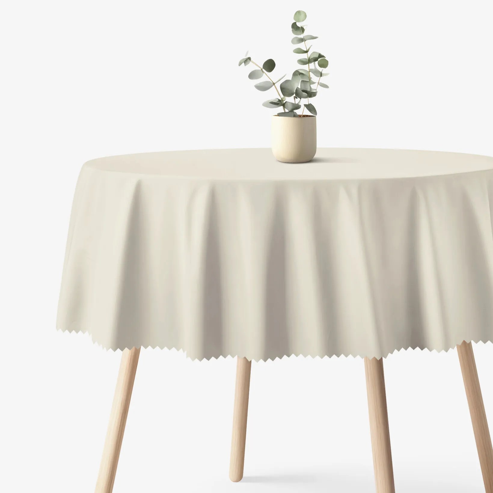 Goldea okrúhly teflónový obrus - prírodný Ø 130 cm