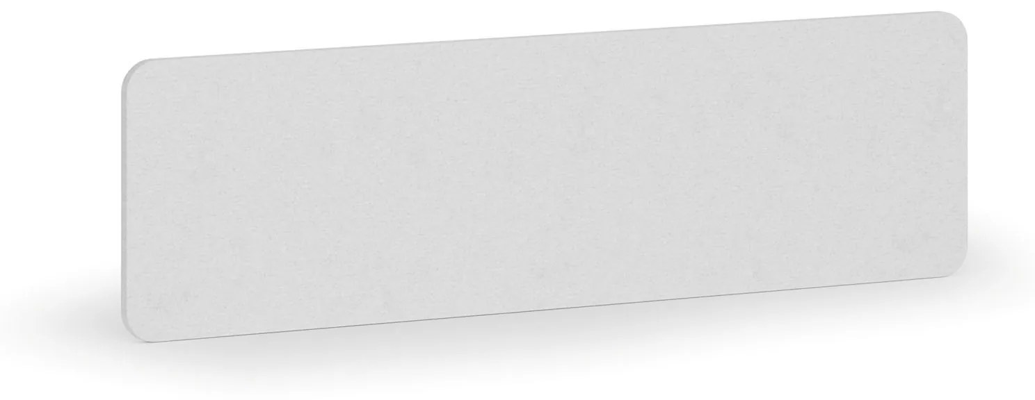 Akustický paraván na stôl, textilný, 140 x 40 cm, biela