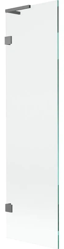 Mexen, Mexen Lunar L 1-krídlová vaňová zástena 50 x 150 cm, transparentná, pištoľový kov - 897L-050-000-95-00