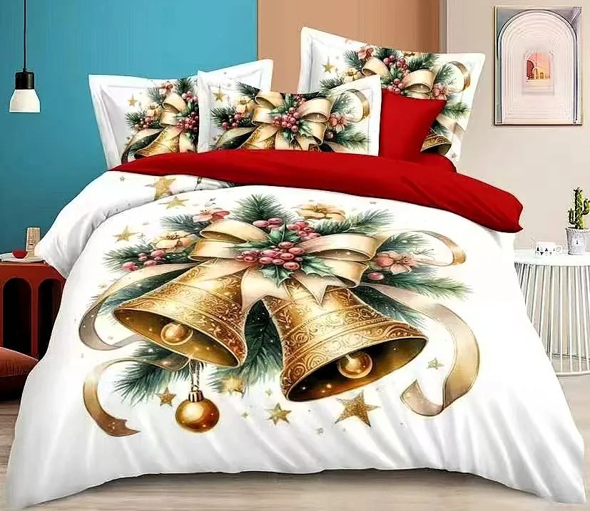 Obliečky Vianočný vzor A/2 Bavlna 3-dielna súprava