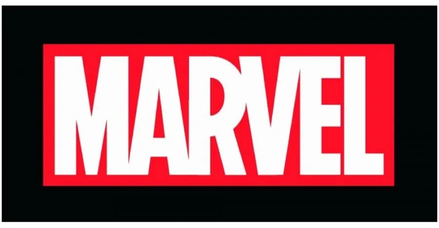 Bavlnená plážová osuška MARVEL Logo - 100% bavlna, froté s gramážou 320 gr./m² - 70 x 140 cm