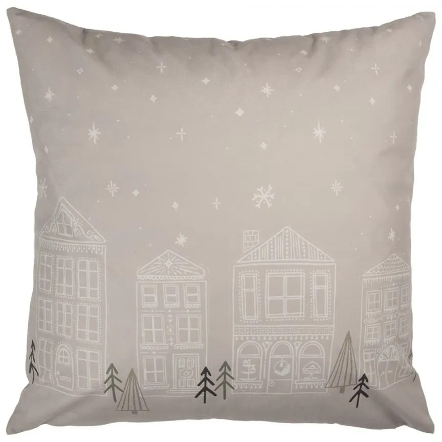 Béžová obliečka na vankúš Amsterdam Christmas - 45*45 cm