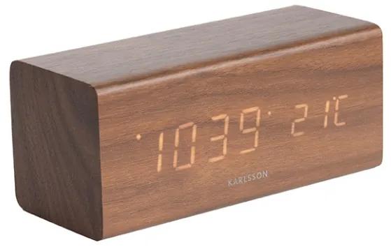 Budík s LED indexom KA5652DW, hnedý