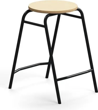 Stolička ALTUS, výška 590 mm, antracit/breza