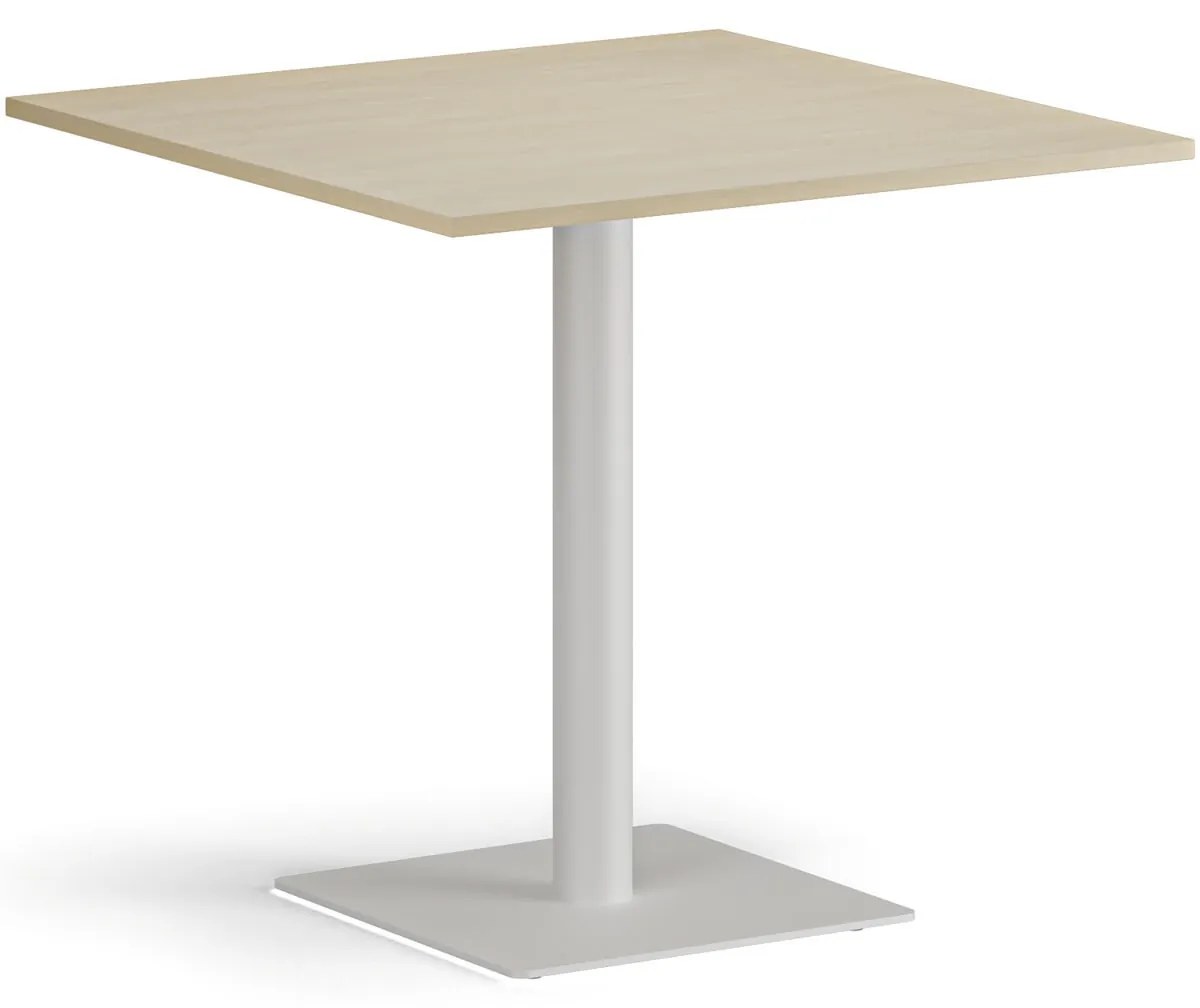 Konferenčný stolík ENZO, 80x80 cm, biela podnož, breza