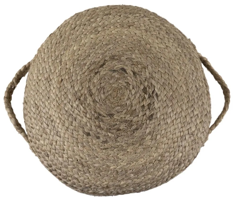 Prírodný okrúhly jutový sedák s ušami Pione - Ø 40*15 cm