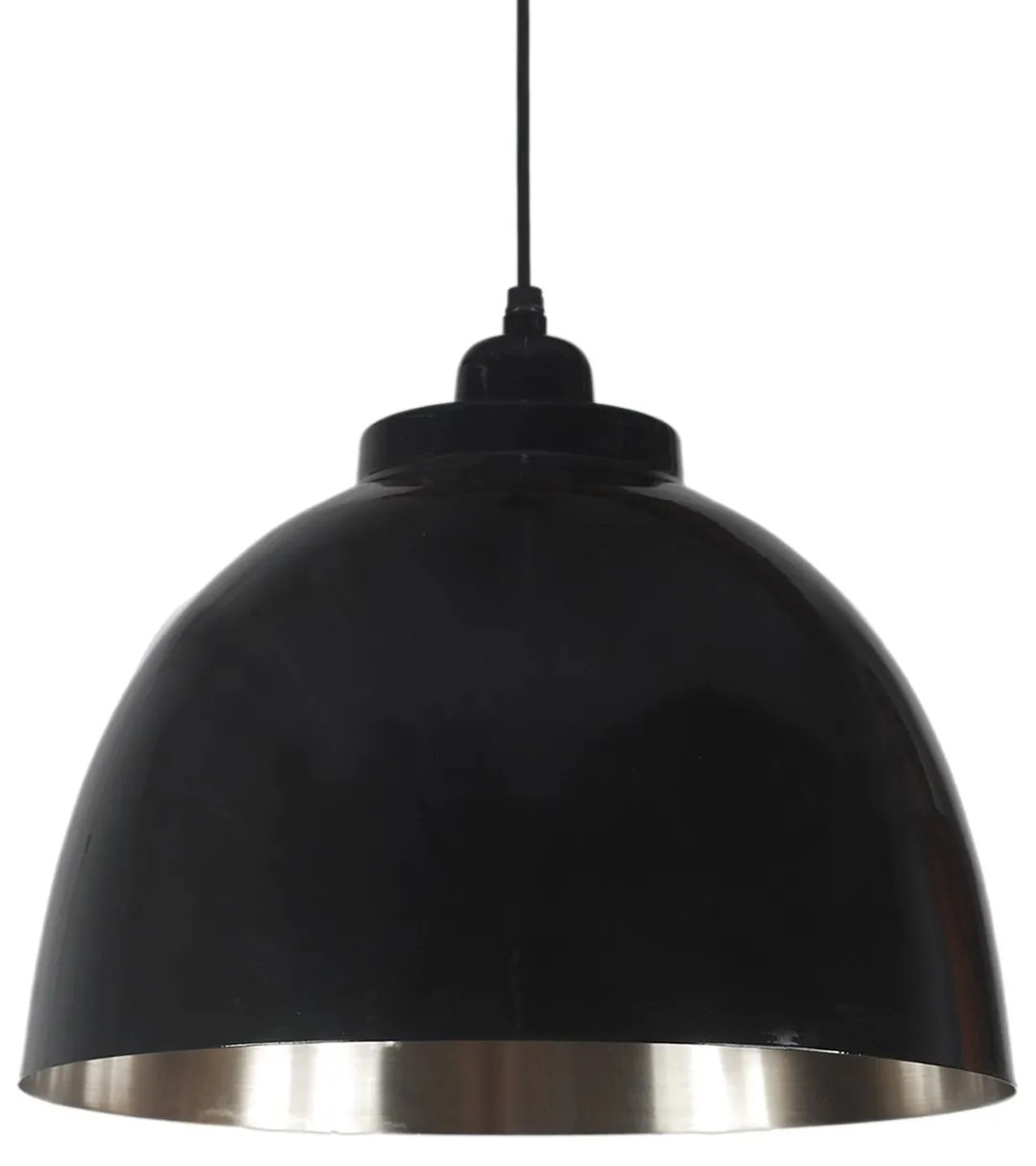 Čierne závesné kovové svetlo Capri - Ø 32*22 cm